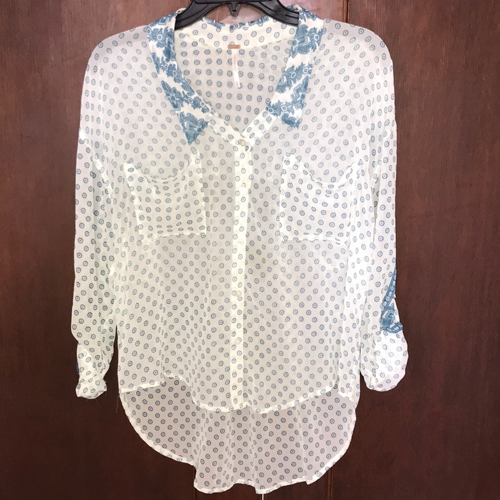 Free People Button Up Blouse XS